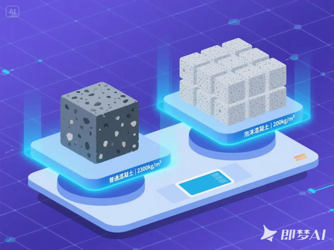 图4 普通混凝土与泡沫混凝土对比.jpeg